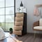 Tuhome Kaia 5 Drawer Dresser, Vertical Dresser, Black/Pine CWC4762 - alternate 7